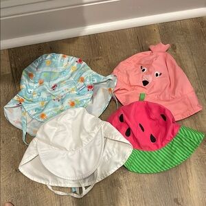 Colorful Kids Sun Hat Collection - Pink, White, and Multicolor